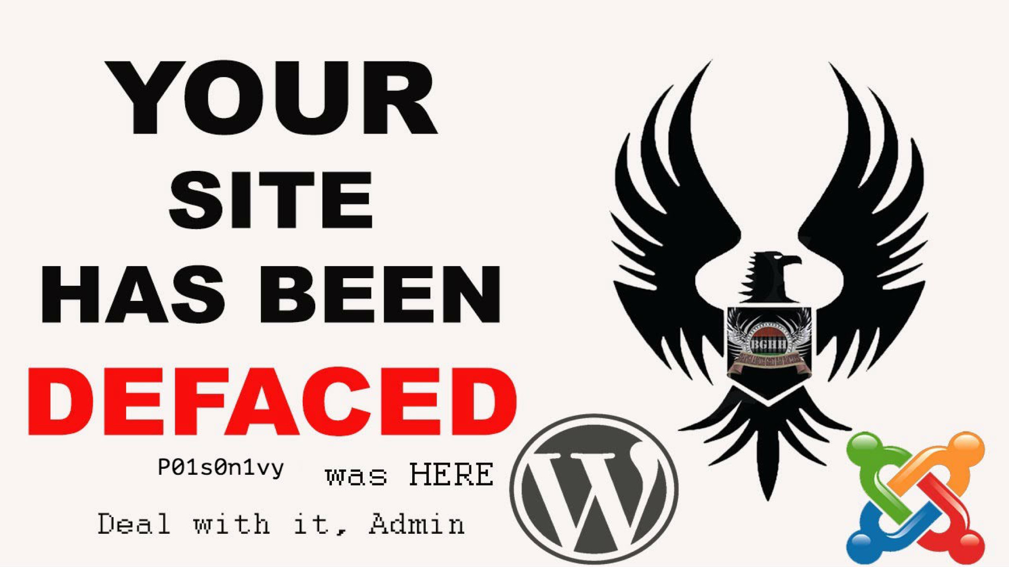 Defacement of Website image